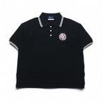 FRED PERRY x AKANE UTSUNOMIYA Wide-leg Polo Shirt, Size S, Black Cotton, Pique Pique Shirt, F5334, Made in Japan