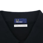 FRED PERRY x AKANE UTSUNOMIYA Wide-leg Polo Shirt, Size S, Black Cotton, Pique Pique Shirt, F5334, Made in Japan