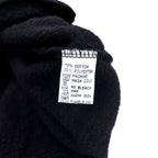 Hard Rock CAFE 90s Logo Embroidered Sweatshirt L Black Cotton Fleece Lining BANGKOK