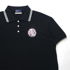 FRED PERRY x AKANE UTSUNOMIYA Wide-leg Polo Shirt, Size S, Black Cotton, Pique Pique Shirt, F5334, Made in Japan
