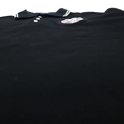 FRED PERRY × AKANE UTSUNOMIYA ワイドシルエット ポロシャツ S ブラック コットン 鹿の子 Pique Shirt F5334 日本製
