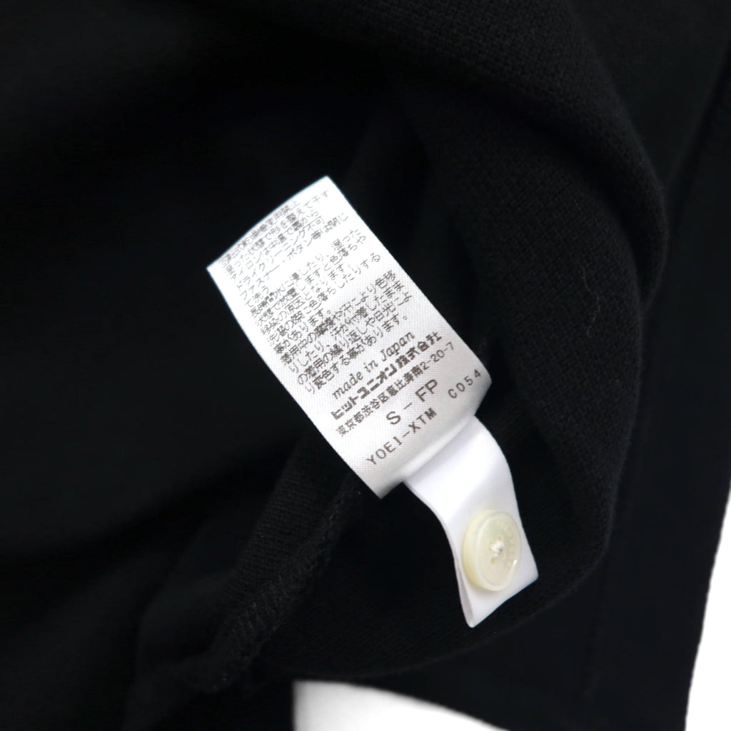 FRED PERRY x AKANE UTSUNOMIYA Wide-leg Polo Shirt, Size S, Black Cotton, Pique Pique Shirt, F5334, Made in Japan