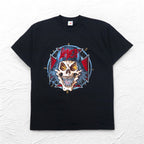 SLAYER スレイヤー バンド Tシャツ L ブラック コットン 両面プリント スカル FRUIT OF THE LOOM モロッコ製