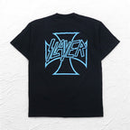SLAYER スレイヤー バンド Tシャツ L ブラック コットン 両面プリント スカル FRUIT OF THE LOOM モロッコ製