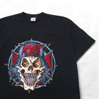 SLAYER スレイヤー バンド Tシャツ L ブラック コットン 両面プリント スカル FRUIT OF THE LOOM モロッコ製