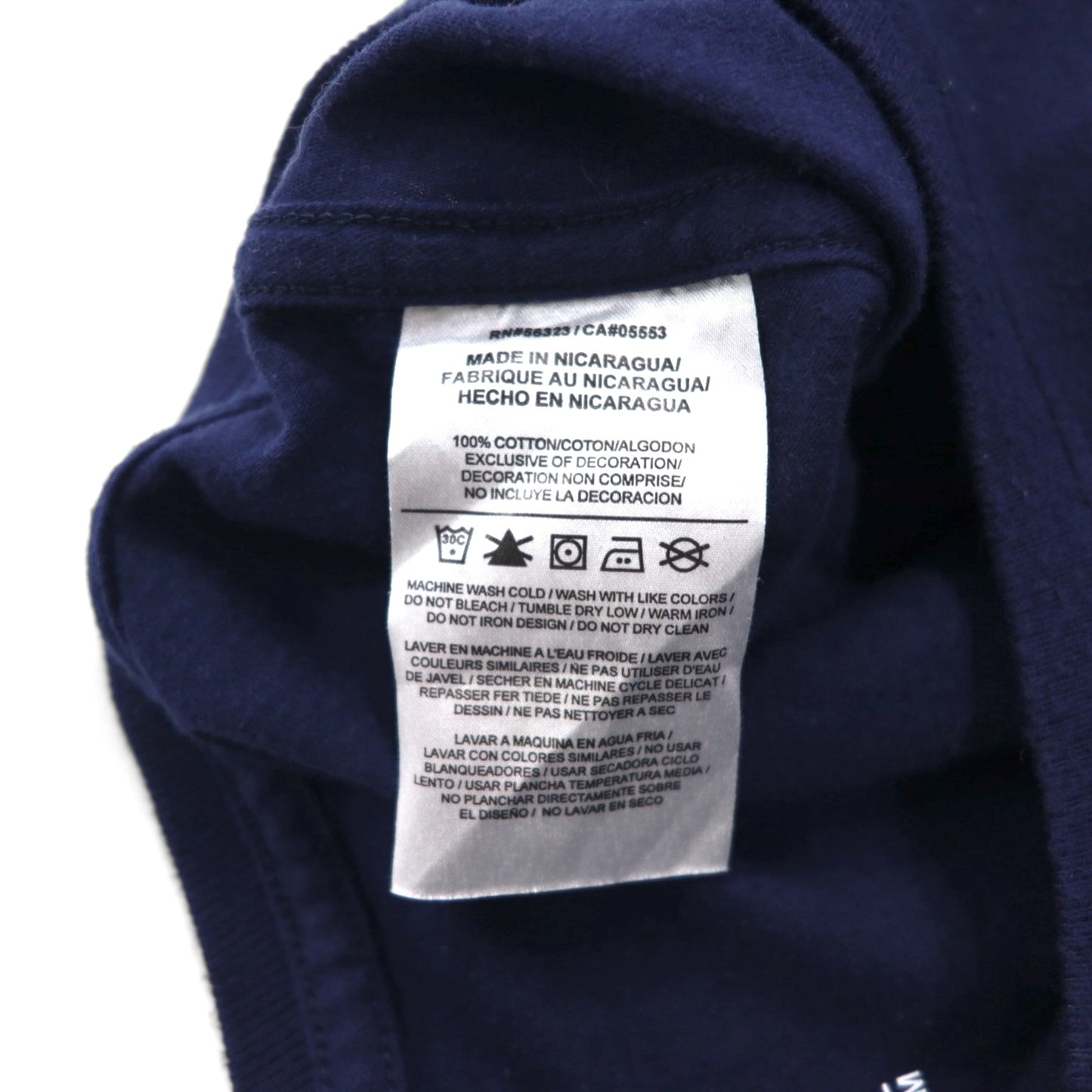 NIKE ベースボール プリントTシャツ 2XL ネイビー コットン MLB INDIANS センタースウォッシュ