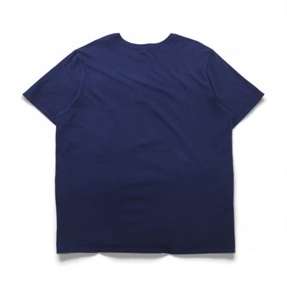 NIKE ベースボール プリントTシャツ 2XL ネイビー コットン MLB INDIANS センタースウォッシュ