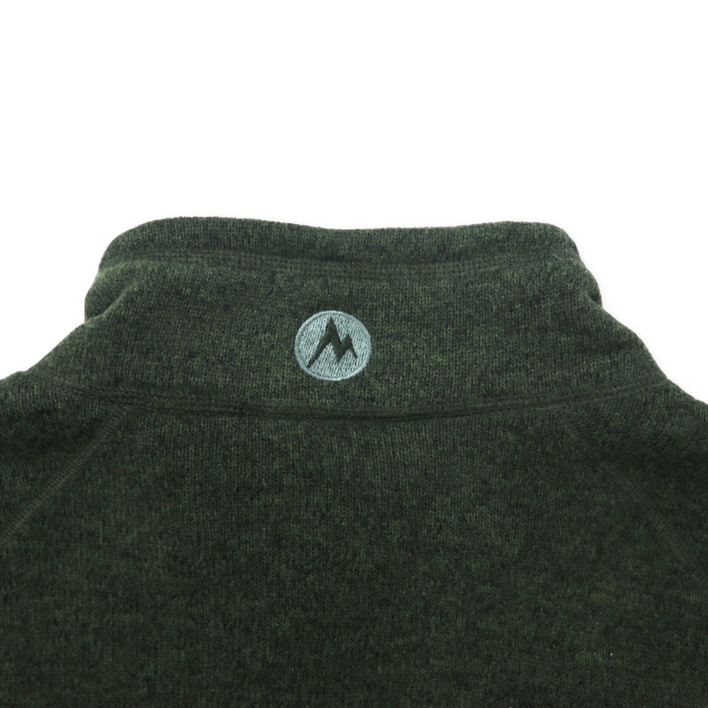 Marmot フルジップ フリースジャケット L カーキ ポリエステル ワンポイントロゴ刺繍