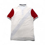 TOMMY HILFIGER Polo Shirt, Size L, White Cotton, Pique, Numbering, Logo Embroidery, Unused