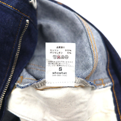 whowhat パズルデニム パンツ S インディゴ ブルー ストレッチ 日本製