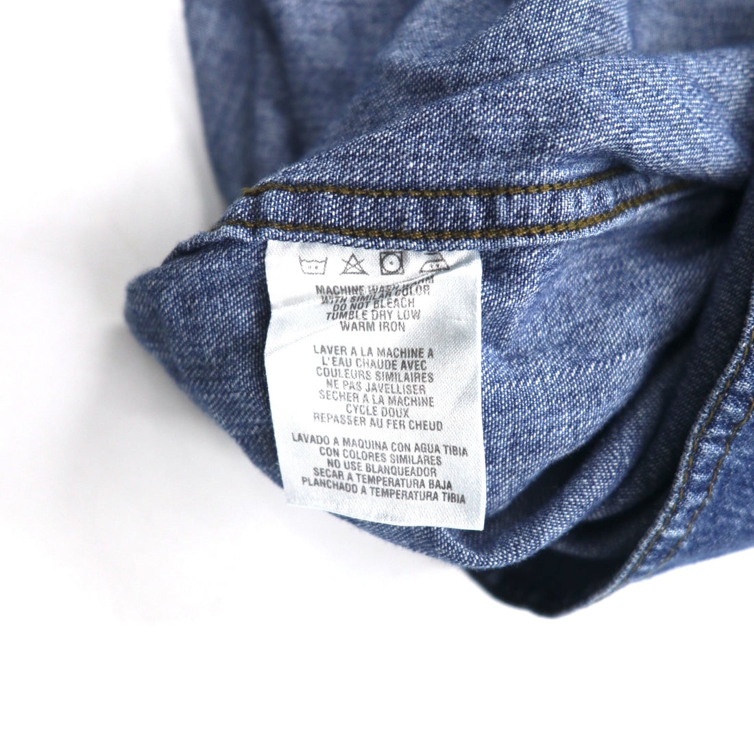 HARLEY DAVIDSON denim shirt XXXL blue cotton logo embroidery back logo