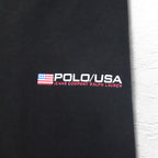 POLO JEANS CO. RALPH LAUREN 90年代 Tシャツ L ブラック コットン 星条旗 ワンポイントロゴ