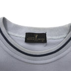 90s NICOLA VALENTINO Logo Embroidered Sweatshirt, Medium, Blue, Cotton