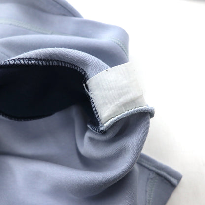 90年代 NICOLA VALENTINO ロゴ刺繍 スウェット M ブルー コットン