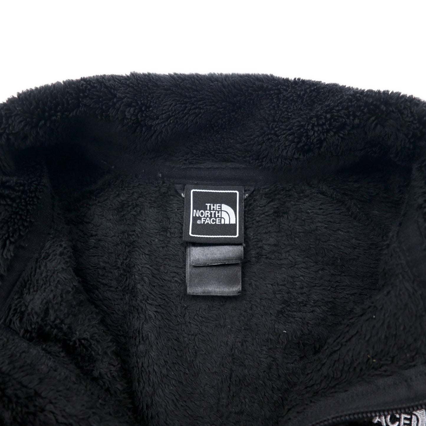 THE NORTH FACE フルジップ フリースジャケット XS ブラック ポリエステル ワンポイントロゴ刺繍