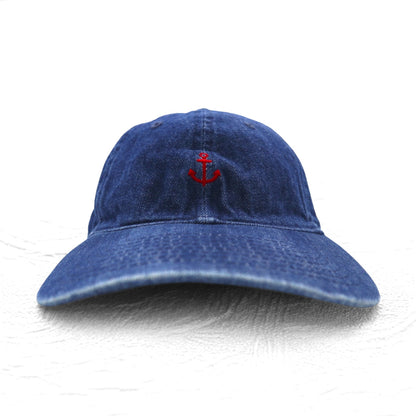 BLUE BLUE × NEW ERA ベースボールキャップ FREE ベルト インディゴ ブルー アンカー刺繍