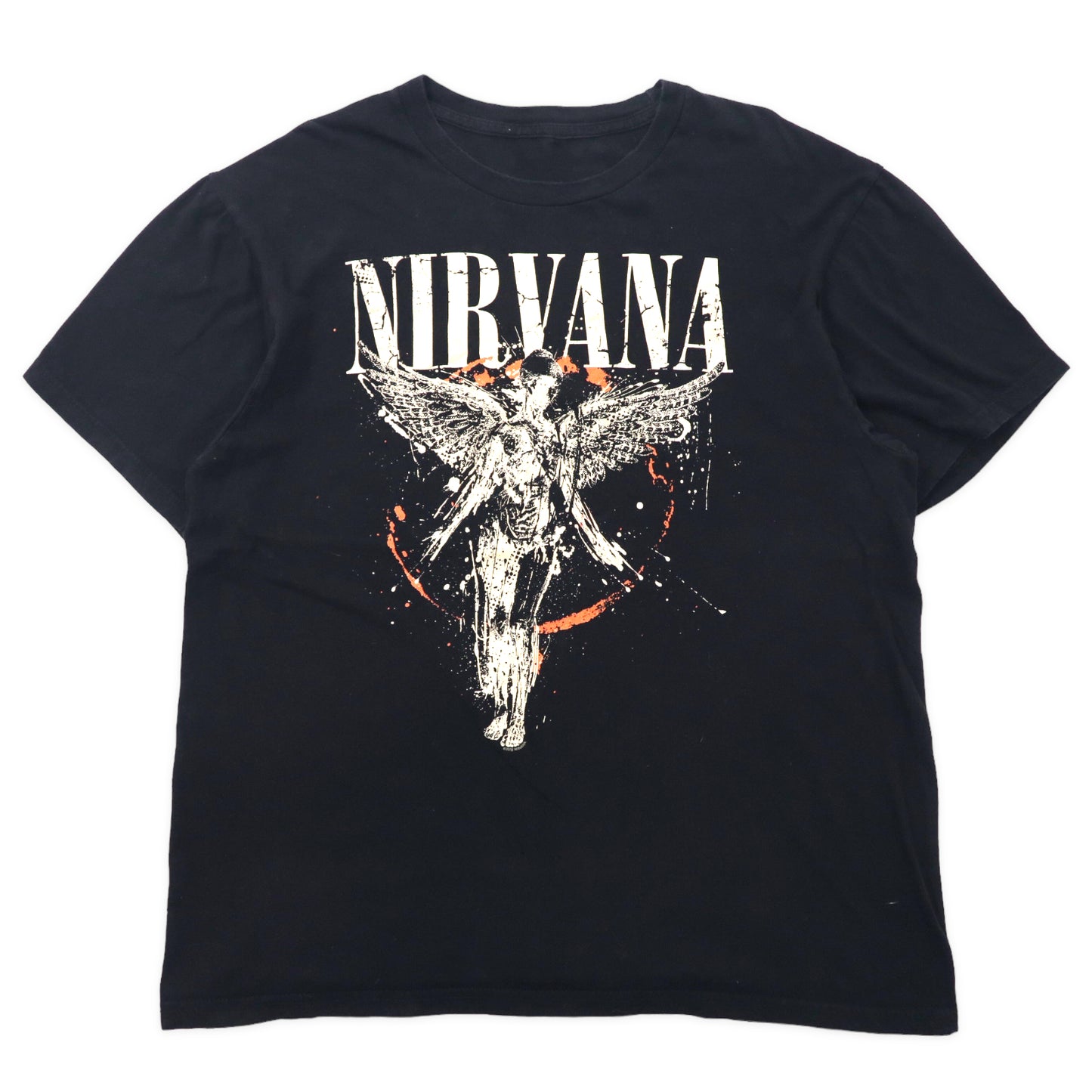 NIRVANA Nirvana Band T-Shirt L Black Cotton in Utero Print – 日本 