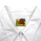 GUAYABERA 90s Full-Zip Cuban Shirt, Short Sleeve, Box Shirt, XL, White, Embroidered