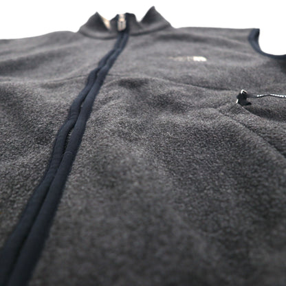 THE NORTH FACE 90年代 USA製 フリース ベスト S グレー ワンポイントロゴ ジップポケット
