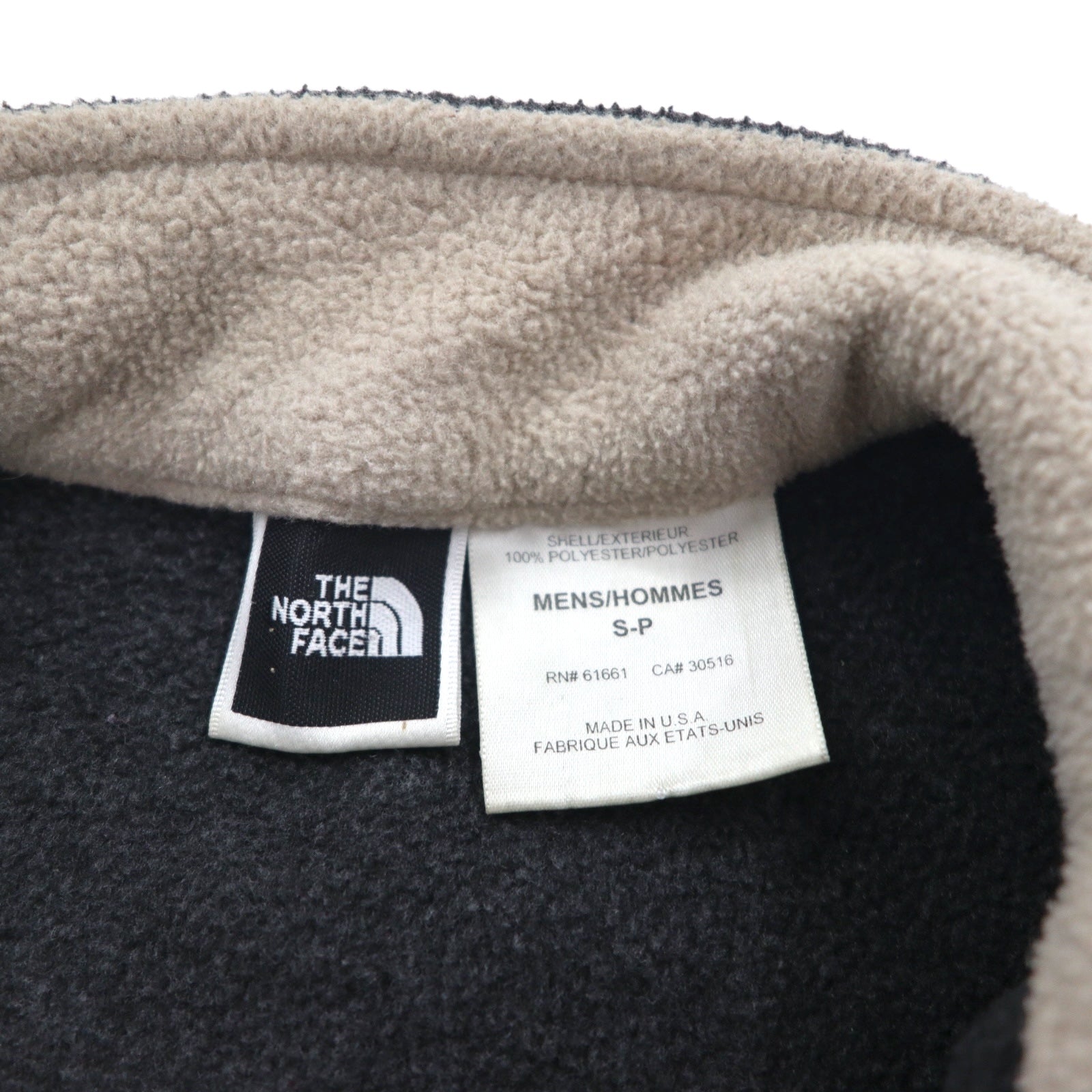 THE NORTH FACE 90s USA Made Fleece Vest, Size Small, Gray, One-Point Logo, Zip Pocket