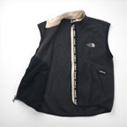 THE NORTH FACE 90s USA Made Fleece Vest, Size Small, Gray, One-Point Logo, Zip Pocket