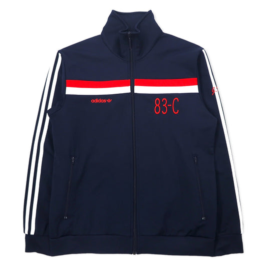 adidas originals トラックジャケット ジャージ O ネイビー ポリエステル 3ストライプス トレフォイルロゴ 83-C J.mano BR6968