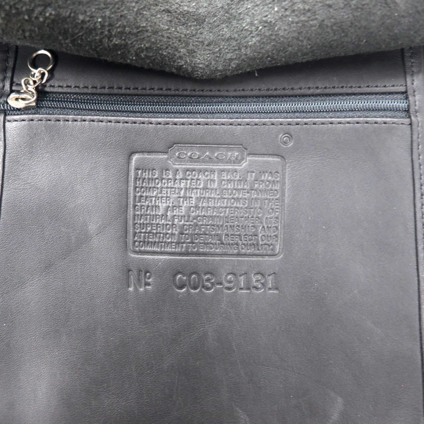 COACH オールドコーチ クロスボディ ショルダーバッグ ブラック グローブタンレザー 9131