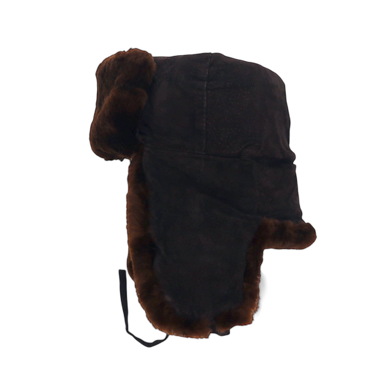 Vintage Leather Aviator Cap ドイツ製 レザー ボンバーキャップ フライトキャップ 59cm ブラウン ファー レザー Kai Balke