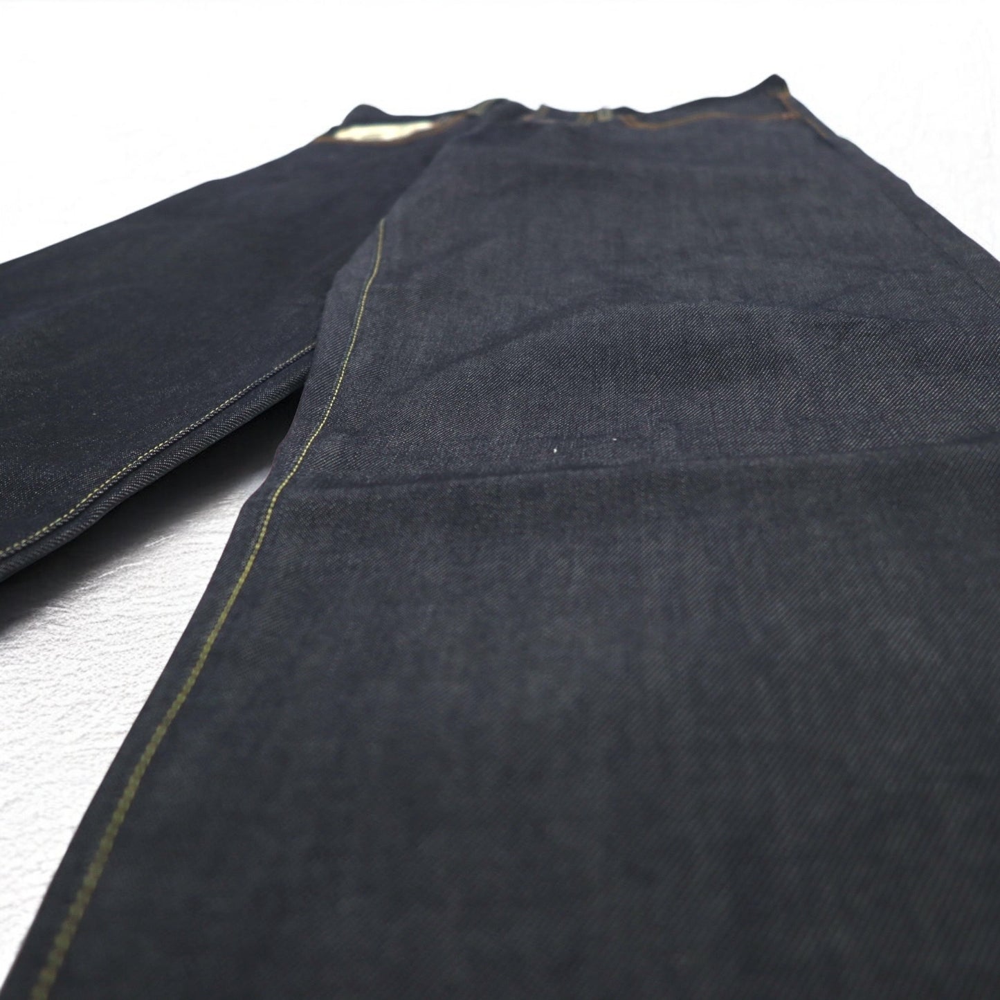 SUN/kakke デニム パンツ S インディゴ ブルー パイソン パッチ snake pocket denim pants 日本製