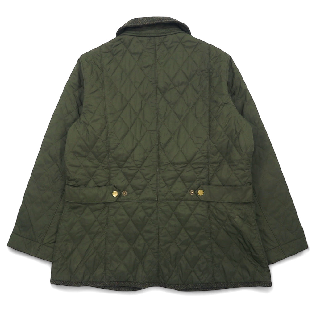 Barbour quilted jacket, XL, khaki, nylon, tweed switching, VINTAGE TWEED QUILT JACKET LQU02620L71