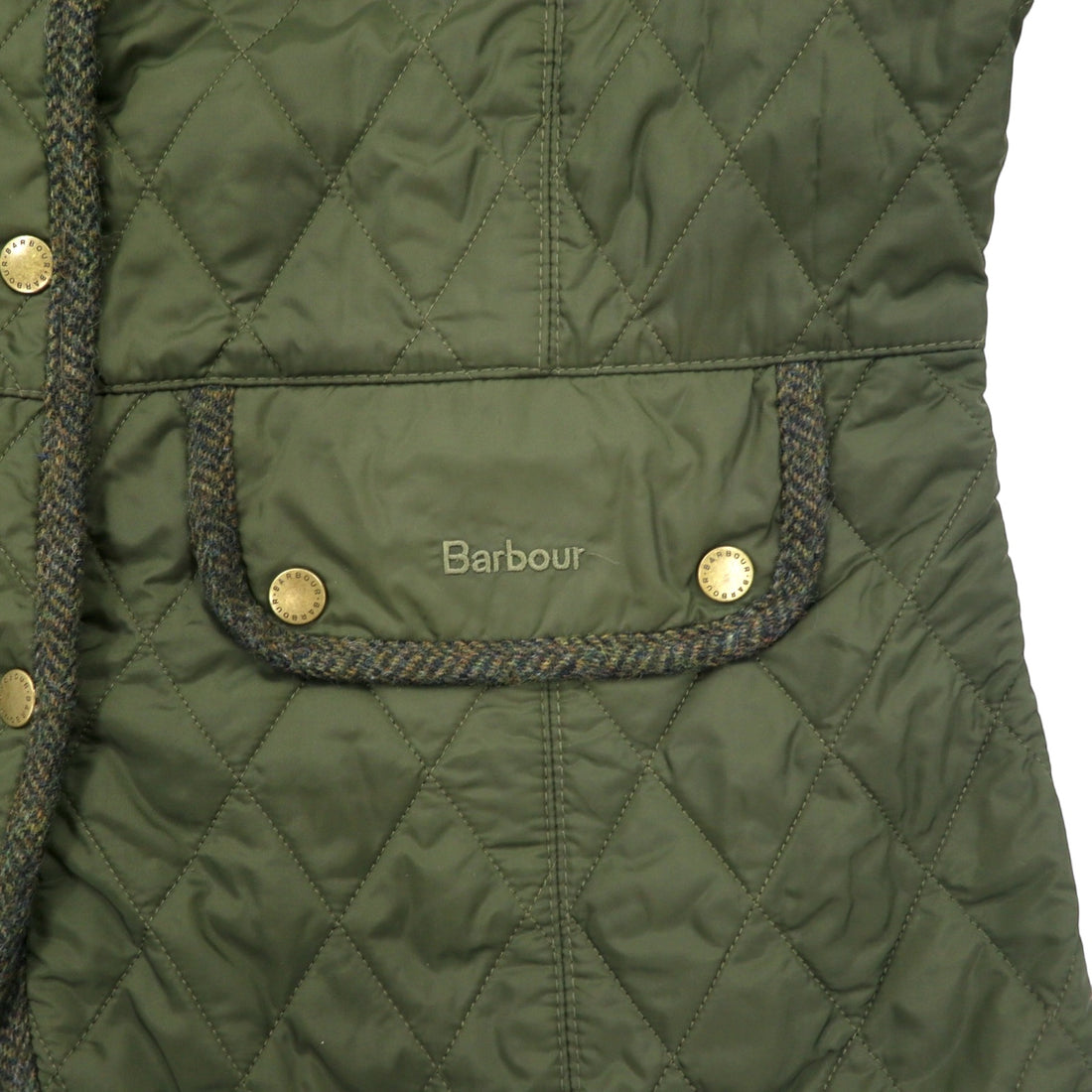 Barbour quilted jacket, XL, khaki, nylon, tweed switching, VINTAGE TWEED QUILT JACKET LQU02620L71