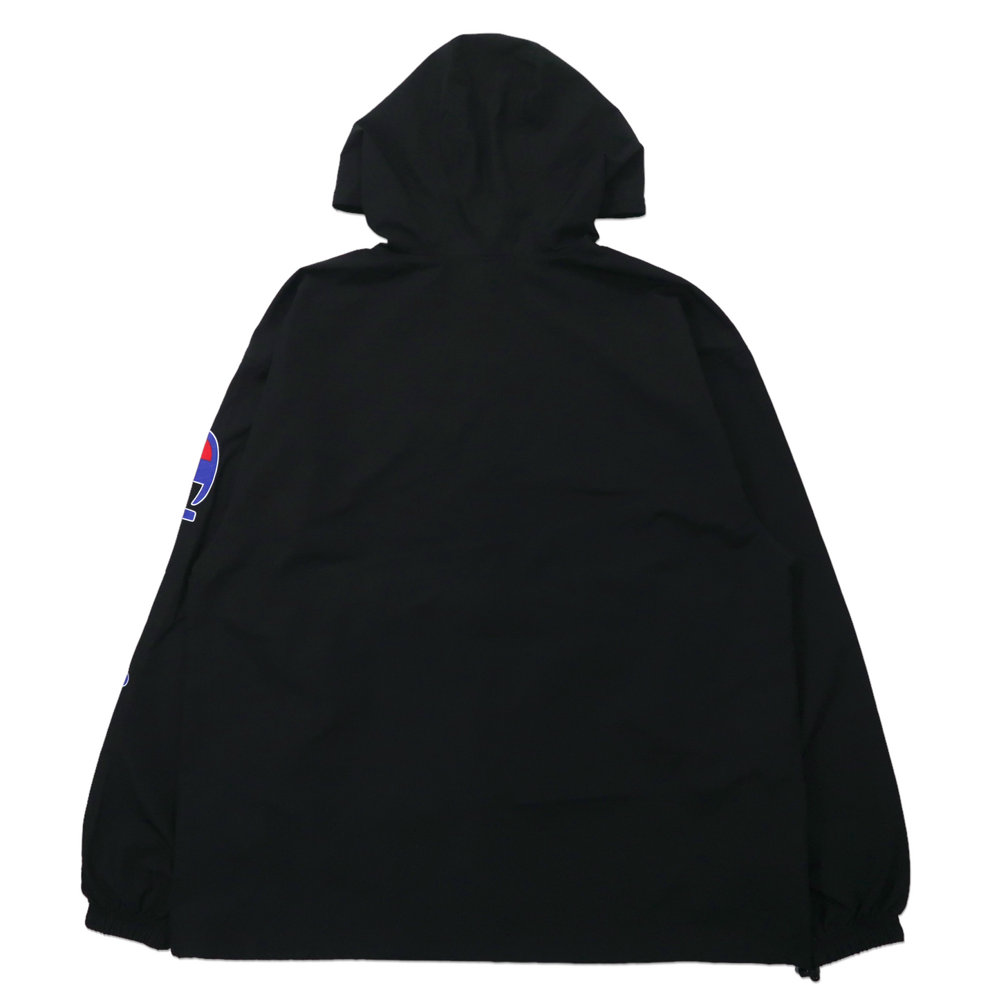 Champion アノラックパーカー 2XL ブラック ポリエステル UMHB カレッジプリント 袖ロゴプリント