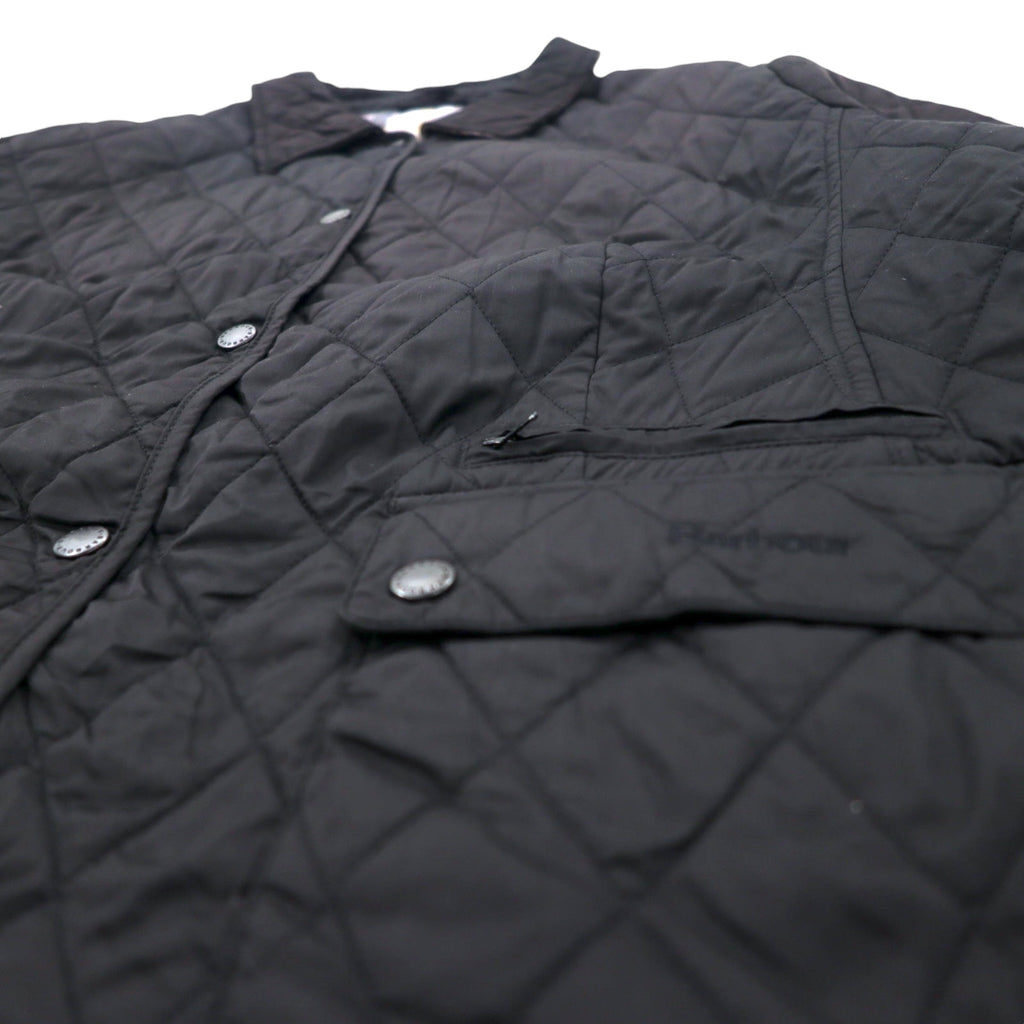 Barbour quilted jacket, XL, black, polyester, check lining, CYNTHIA MATT QUILT JACKET L2359