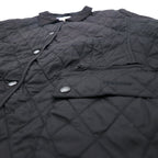 Barbour quilted jacket, XL, black, polyester, check lining, CYNTHIA MATT QUILT JACKET L2359