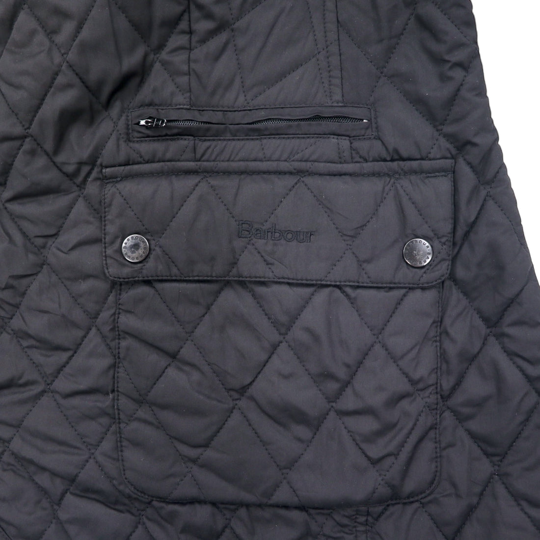 Barbour quilted jacket, XL, black, polyester, check lining, CYNTHIA MATT QUILT JACKET L2359