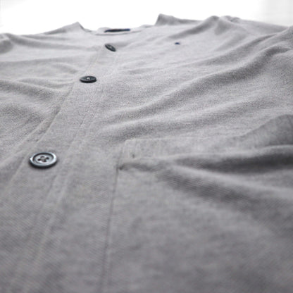 Polo Ralph Lauren Pique Knit Cardigan, Size M, Gray, V-Neck, Small Pony Embroidery, Handwarmer Pockets