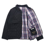 Barbour quilted jacket, XL, black, polyester, check lining, CYNTHIA MATT QUILT JACKET L2359