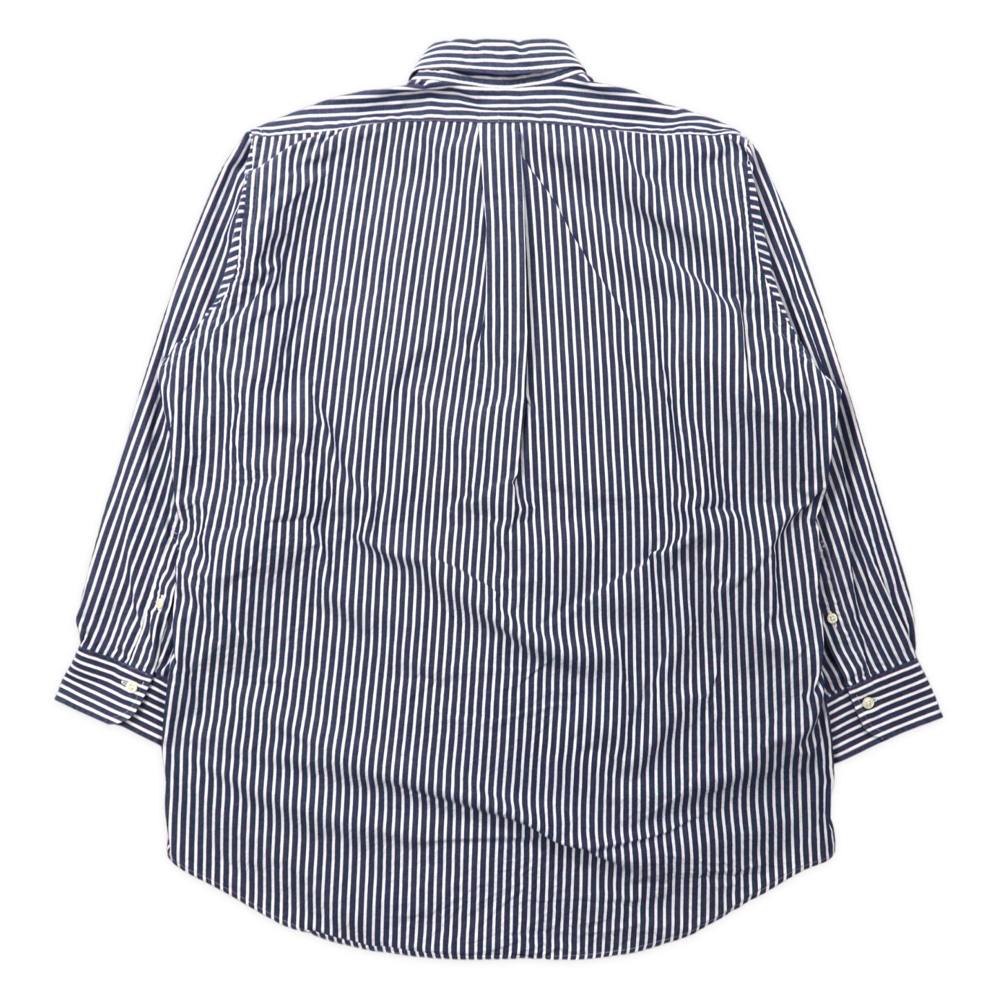 Brooks Brothers ブロードクロス ドレスシャツ L ブルー ホワイト ベンガルストライプ BROADCLOTH コットン チンストラップ