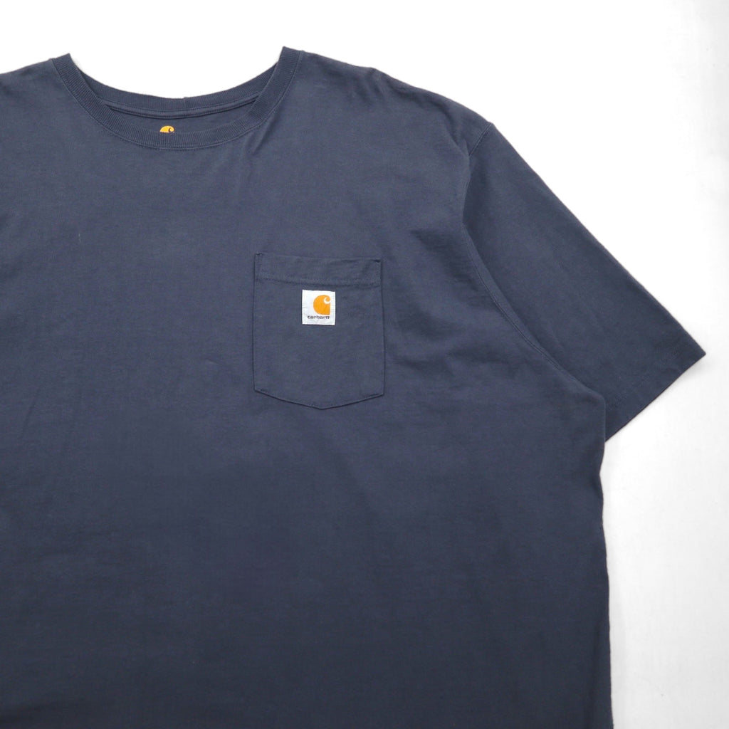 carhartt オリジナルフィット ポケット Tシャツ 4XL ORIGINAL FIT グレー コットン