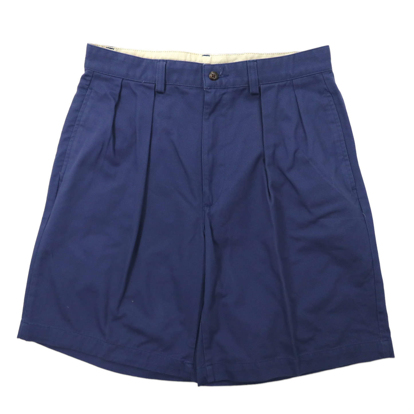 USA製 Polo Ralph Lauren 2タック ショート チノパンツ 31 ネイビー コットン POLO CHINO