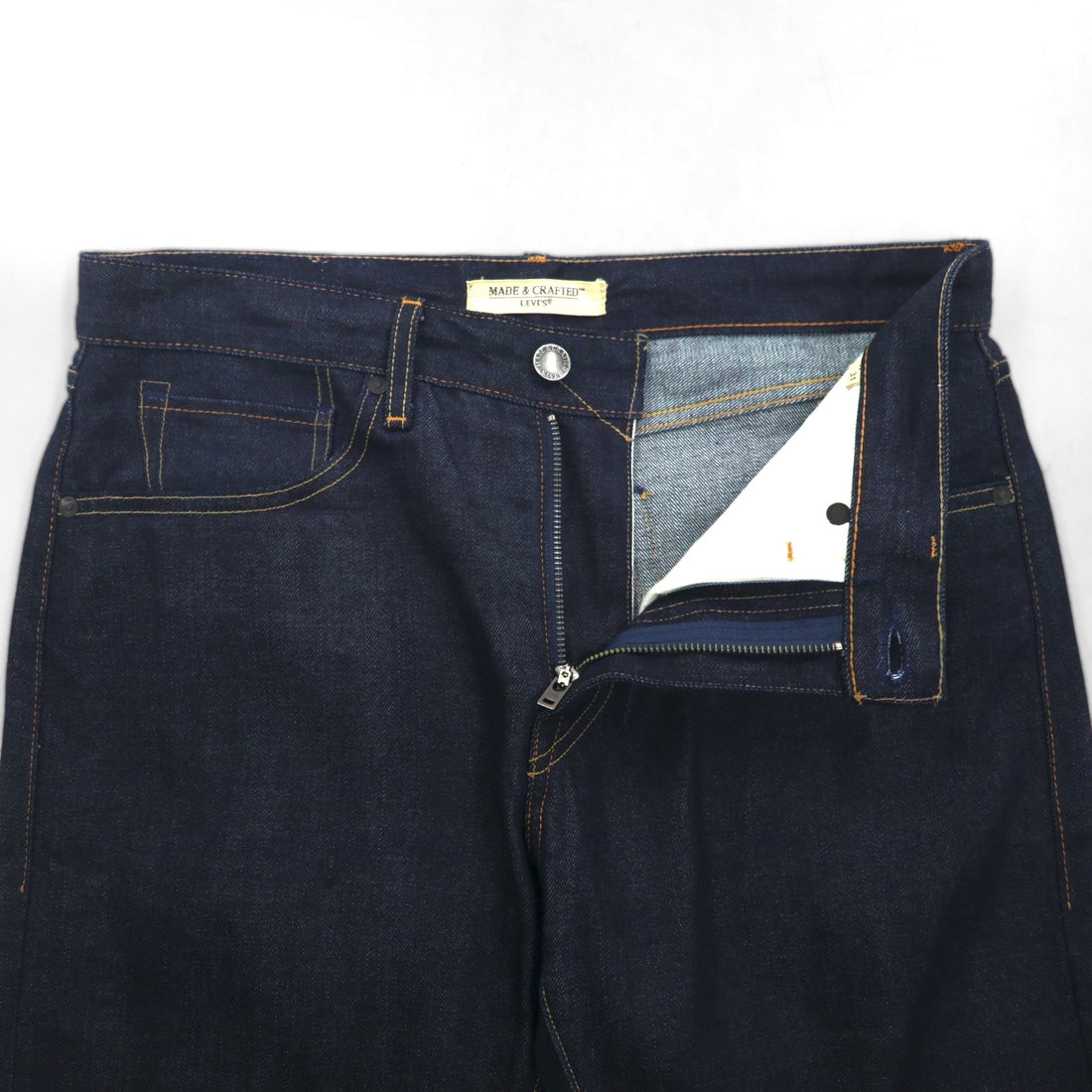 LEVI'S MADE &amp; CRAFTED Shuttle Jean 05055-0036, 12oz Selvedge Rigid Denim Jeans, Size M, Indigo, Leather Patch, Made in Turkey