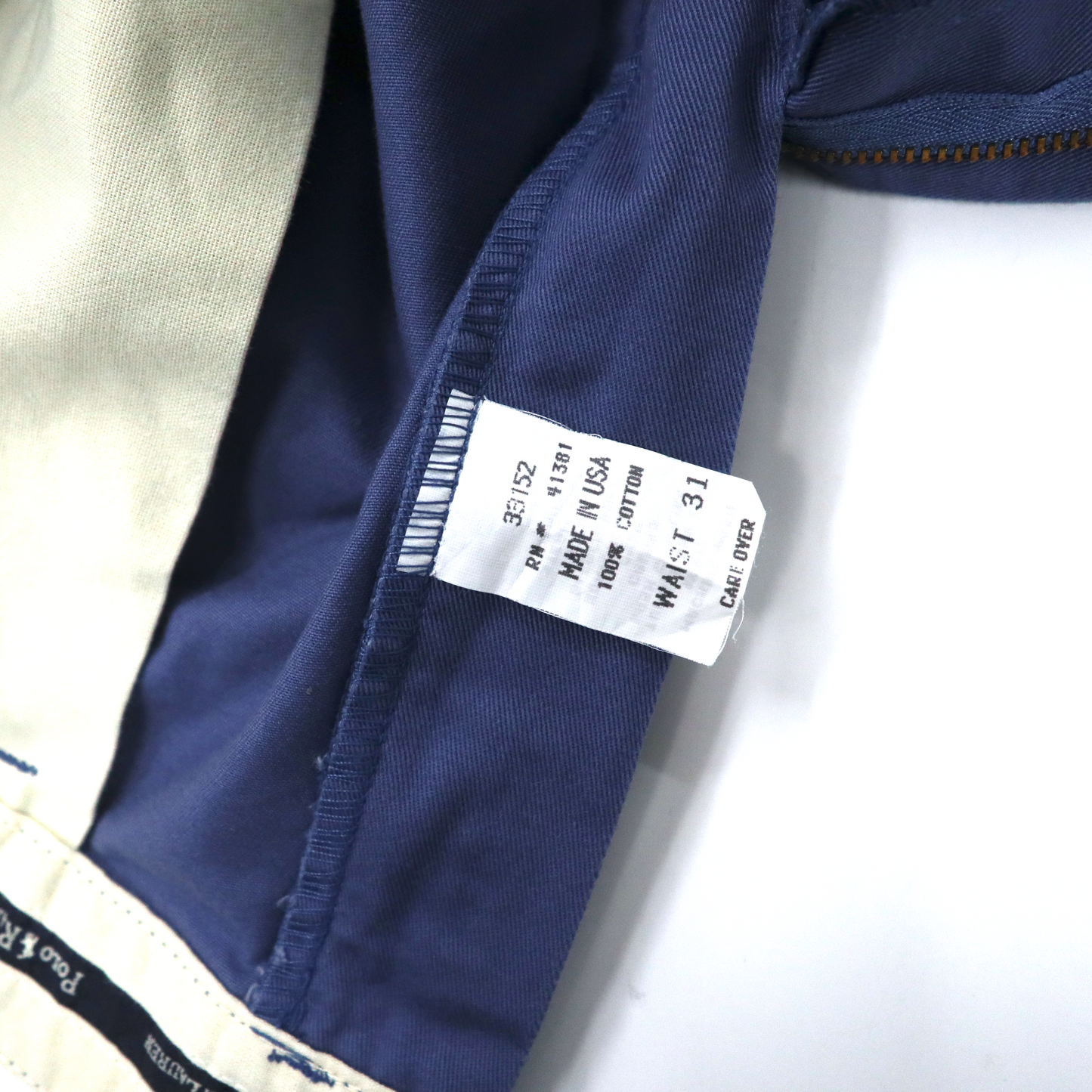 USA製 Polo Ralph Lauren 2タック ショート チノパンツ 31 ネイビー コットン POLO CHINO