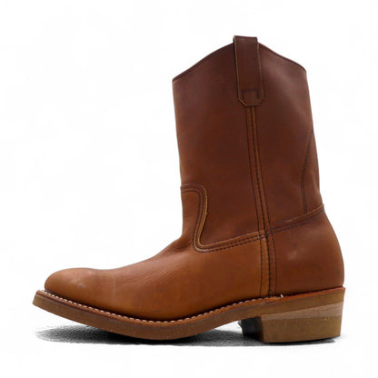 REDWING 89年 USA製 80s 11inch PECOS ペコスブーツ 26.5cm ブラウン レザー 1155 プリント羽タグ 縦羽