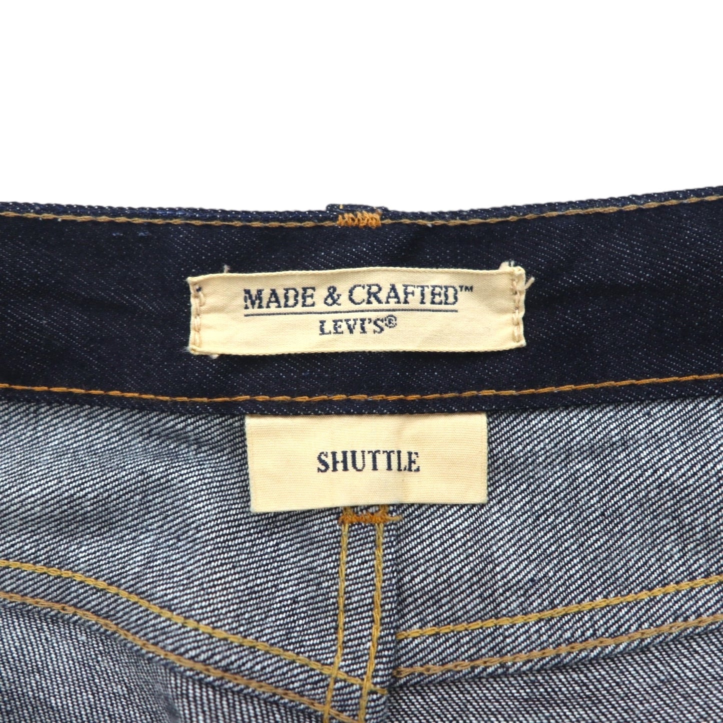 LEVI'S MADE&CRAFTED シャトル織 12oz セルヴィッチ リジッド デニムパンツ ジーンズ M インディゴ Shuttle Jean 05055-0036 レザーパッチトルコ製