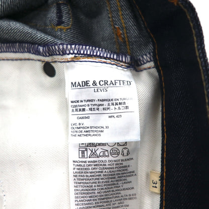 LEVI'S MADE&CRAFTED シャトル織 12oz セルヴィッチ リジッド デニムパンツ ジーンズ M インディゴ Shuttle Jean 05055-0036 レザーパッチトルコ製