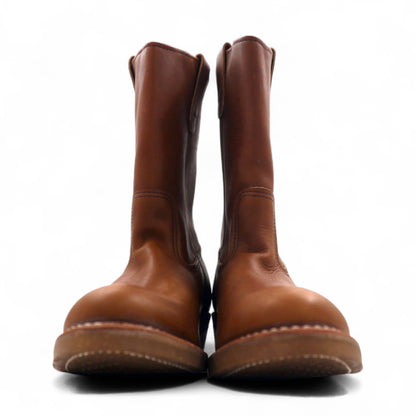 REDWING 89年 USA製 80s 11inch PECOS ペコスブーツ 26.5cm ブラウン レザー 1155 プリント羽タグ 縦羽