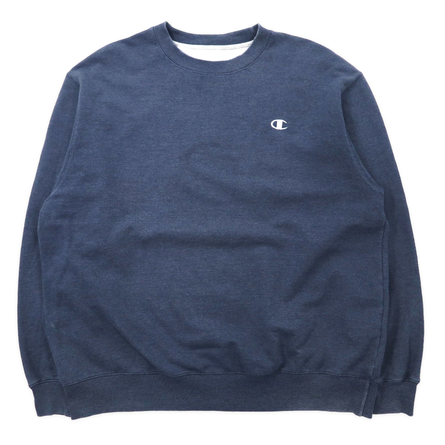 Champion クルーネックスウェット 3XL ネイビー ポリエステル ワンポイントロゴ ビッグサイズ