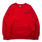 Lotto SPORTS 90s Sweatshirt M Red Logo Tape Fleece Lining Logo Embroidery Front V