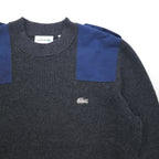 LACOSTE コマンド ニット セーター M ウール Dressinn Sweatere エポレット エルボーパッチ AH9167
