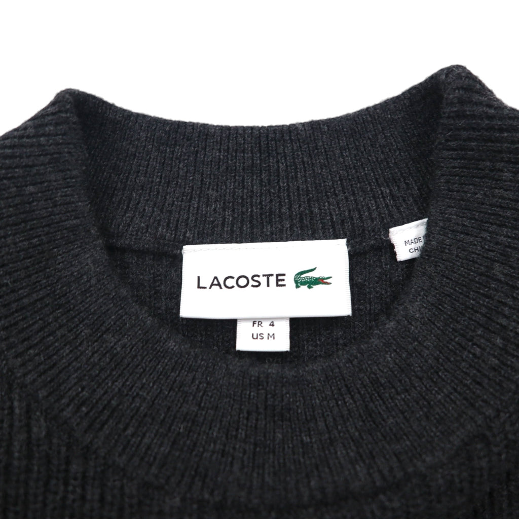 LACOSTE コマンド ニット セーター M ウール Dressinn Sweatere エポレット エルボーパッチ AH9167